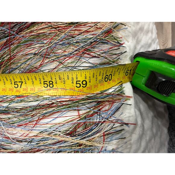 Vintage Christmas Tapestry Throw Blanket Teddy Train Soldiers Fringe Nostalgic - Picture 11 of 15